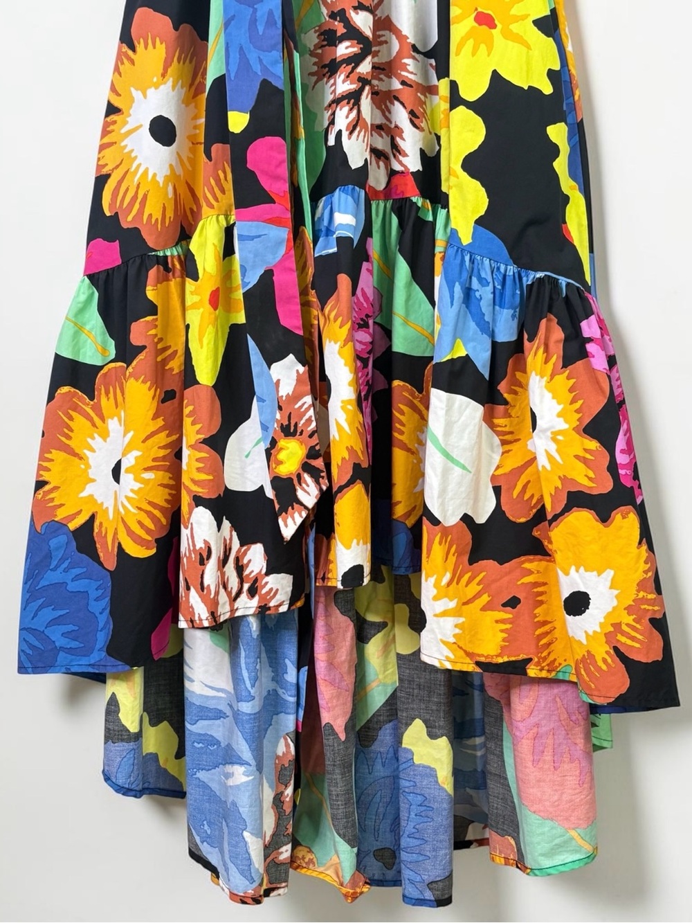Christopher John Rogers Target Floral Puff Sleeve High Low Poplin Dress Size M - Picture 6 of 13